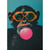 Tableau sur toile portrait chimpanzé pop art 100x140 cm