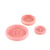 Lot de 3 boutons corozo 4 trous Rose poudré