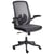 Chaise de Bureau Noire en Maille Base Pivotante Hauteur Réglable Accoudoirs Relevables Bureau à Domicile Moderne
