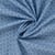 Tissu Voile de Coton digital brodé Alix cachemire discret sur fond Bleu