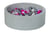 Piscine à balles Aire de jeu + 300 balles perle, transparent, rose, argent - Velinda