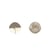 Lot de 3 boutons métal perle blanc