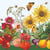 Lot de 4 serviettes en papier découpage collage 33 cm JOYEUX JARDIN FL 1006