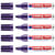 Lot de 5 marqueurs permanents pointe biseautée 2-7 mm - EDDING - Violet - Corps aluminium
