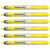 Lot de 6 surligneurs rétractables rechargeables - PENTEL - Jaune