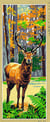 Canevas antique Le cerf 25x60cm