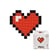 Kit mosaïque DIY pixel art - Coeur rouge - Mini