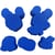 5 Petits moules souples Mickey MODELE BLEU