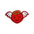 Ecusson thermocollant funny cœur ange 65mm x35mm