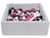Piscine à balles pour enfant, 90x90 cm, Aire de jeu + 300 balles noir, blanc, rose,gris - Velinda