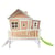 AXI Maisonnette EMMA Brun Blanc avec toboggan Citron vert - Axi House