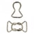 Lot de 2 sets clip ceinture et bagagerie en métal 2,8cm
