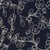 Tissu Double gaze blanc Ecloria sur fond Noir - Au mètre