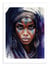 Affiche 50 x 70 cm -  Watercolor Tuareg woman - Chromatic fusion studio