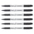 Lot de 6 marqueurs permanents - PILOT - Begreen - Pointe moyenne 0,8 mm - Noir