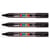 Lot de 3 marqueurs peinture pointe conique moyenne 1,8 - 2,5 mm - POSCA - Noir