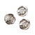 Lot de 3 boutons ronds rose alliage ronds 12mm argent
