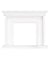Cheminée miniature mesurant 15 cm x 12.8 cm x 4 cm et appartenant à la gamme Monde des lutins de la marque Rico Design Blanc
