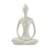 Statuette en Porcelaine Posture du Lotus Dhyana Mudra Blanc brillant 10 cm - Omsaé