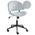 Chaise de Bureau Bleu Clair en Velours Côtelé Pivotante avec Assise et Dossier Hauteur Réglable Style Moderne