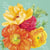Lot de 4 serviettes en papier découpage collage 33 cm FLEUR FOND VERT FL 1015