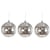 Lot de 3 boules à facettes - Décoration - Fête - A suspendre - 8cm diamètre - Argent
