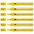 Lot de 6 marqueurs permanents - EDDING - Pointe ronde 1,5-3 mm - Corps aluminium - Jaune