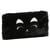 Trousse - Plate - Rectangulaire - Fourrure - Noir - 22 x 12 cm