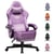 Chaise gaming ergonomique GTPLAYER - Velours - Violet clair - 53 x 49 x 131 cm