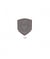 Ecussons Thermocollant Blason Etoile et Laurier 3,5 X 4 cm - Mediac Gris