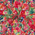 Tissu Jersey Viscose imprimé Alhambra jardin lumineux sur fond Rose saumon
