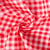 Tissu Fiesta Non tissé déperlant uni vichy Rouge sur fond Blanc