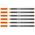 Lot de 6 feutres de coloriage pointe moyenne 2 mm - EDDING - Orange - 1300