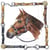 Lot de 4 serviettes en papier découpage collage 33 cm CHEVAL A 152
