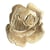 Lot de 3 écussons thermocollants Rose beige 4cmx5cm