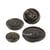 Bouton 4 trous imitation corne Gris Anthracite