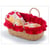 Sac de transport pour poupées 45 cm rouge