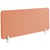 Séparateur Cloison Acoustique de Bureau et Table Orange en Polyester et Matière Synthétique 130 x 40 cm Idéal pour le Open Space