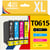 123CONSOMMABLES - T0615 - Cartouches compatible avec Epson T0615 T0611 T0612 T0613 T0614 pour Stylus D120 D78 D92 DX4000 DX8000 SX110 SX200 - 123CONSOMMABLES