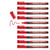 Lot de 10 marqueurs permanents - EDDING - pointe ronde 1 mm - rouge