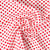 Tissu Mousseline lourde Koshibo pois rouge sur fond Blanc