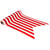 Chemin de table Artifetes - Pirate - Tissu - Rouge/Blanc - 28 cm x 5 m