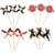 12 Cake Toppers Ninja Noir/Or/Rouge