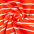 Tissu Jersey Eponge rayures Ecru sur fond Orange
