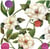 Lot de 4 serviettes en papier découpage collage 33 cm FLEUR BLANCHE F 341