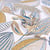 Tissu Jacquard Grandes fleurs Lagende sur fond Blanc