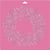 Pochoir plastique souple réutilisable 30 x 30 cm Fabrika Decoru COURONNE DE ROSES 206