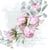 Lot de 4 serviettes en papier découpage collage 33 cm BORDURE DE ROSES FL 100