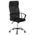 Chaise de Bureau Noire en Cuir Pu et Tissu Moderne Maillé Design Sportif Rotation à 360° Mécanisme d'Inclinaison Durable