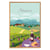 Tableau mural encadré illustration vignoble France 65x97 cm